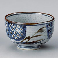 金正陶器 間取ススキ4.5丼 28-341-228-o 1セット(6個)（直送品）