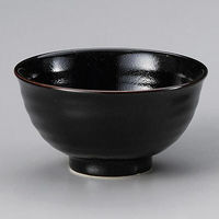 金正陶器 黒釉5.0和丼 28-342-368-a 1セット(6個)（直送品）