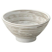 金正陶器 うず刷毛白釉 中丼 28-342-348-i 1セット(6個)（直送品）