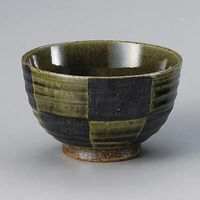 金正陶器 織部市松夏目4.5丼 28-343-188-yu 1セット(3個)（直送品）