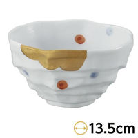 金正陶器 金波朱吾須水玉八角丼 28-344-208-mi 1個（直送品）