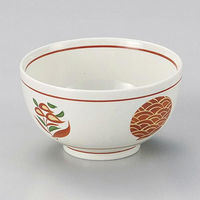 金正陶器 赤絵波丸紋お好丼 (小) 28-346-248-ho 1セット(6個)（直送品）