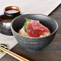 金正陶器 黒備前吹き 六兵衛 めし丼 28-348-158-ka 1セット(6個)（直送品）