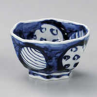 金正陶器 染付丸紋六角4.0丼 28-349-118-yu 1セット(3個)（直送品）