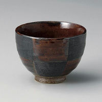 金正陶器 アメ釉市松姫丼 28-352-088-yu 1セット(3個)（直送品）