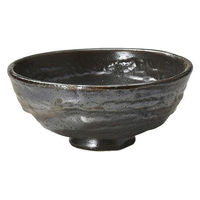 金正陶器 黒金 飯碗 28-364-308-to 1セット(6個)（直送品）