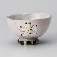 金正陶器 一珍花中平(赤) 28-363-358-ro 1セット(6個)（直送品）