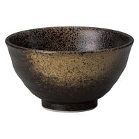 金正陶器 黒金彩手引3.6飯碗 28-365-378-ha 1セット(10個)（直送品）
