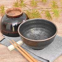 金正陶器 黒水晶手引3.6飯碗 28-365-438-ha 1セット(10個)（直送品）