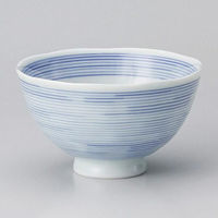 金正陶器 紺千筋飯碗ミニ 28-366-638-ro 1セット(3個)（直送品）