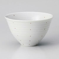 金正陶器 紅 ドット飯碗 (小) 28-367-418-yu 1セット(3個)（直送品）