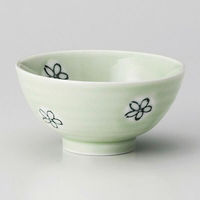 金正陶器 ヒワ釉小花丸少々碗 28-369-398-mi 1セット(6個)（直送品）