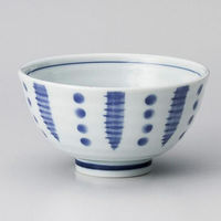 金正陶器 やさしい青飯碗 (大) 28-371-268-ho 1セット(10個)（直送品）