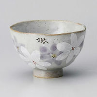 金正陶器 白呉須コスモス飯碗 パープル 28-372-118-ro 1セット(3個)（直送品）