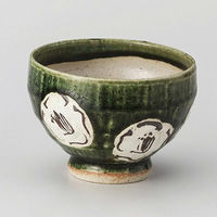 金正陶器 織部椿 ゆったり碗 28-387-268-ka 1セット(3個)（直送品）