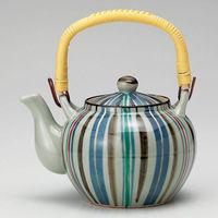 金正陶器 三色十草6号 土瓶 28-397-128-te 1個（直送品）