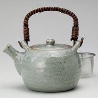 金正陶器 灰釉8号 土瓶 茶コシ付 28-397-028-te 1個（直送品）