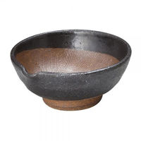 金正陶器 黒結晶4.0片口すり鉢 28-419-198-ka 1セット(3個)（直送品）