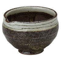 金正陶器 泥クシ彫り三.五寸丸片口スリ鉢 28-419-208-ka 1セット(3個)（直送品）