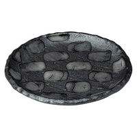 金正陶器 黒市松 6.0丸皿 28-430-028-ro 1セット(6個)（直送品）
