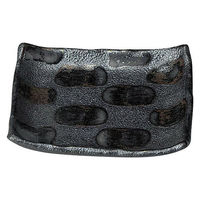 金正陶器 黒市松 4.0角皿 28-430-128-ro 1セット(6個)（直送品）