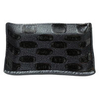 金正陶器 黒市松 7.0正角皿 28-430-138-ro 1個（直送品）