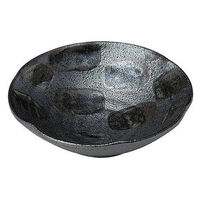 金正陶器 黒市松 平小鉢 28-430-198-ro 1セット(6個)（直送品）
