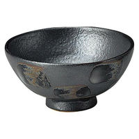 金正陶器 黒市松 大平 28-430-218-ro 1セット(6個)（直送品）