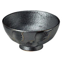 金正陶器 黒市松 中平 28-430-208-ro 1セット(10個)（直送品）