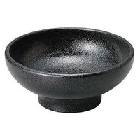 金正陶器 豊明 黒耀 4.5丸高台鉢 28-448-188-tu 1セット(6個)（直送品）