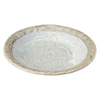 金正陶器 粉引石目 7.0皿 28-483-638-a 1セット(6個)（直送品）