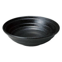 金正陶器 ゆらり黒結晶 8.0麺丼 28-484-568-mi 1セット(3個)（直送品）