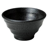 金正陶器 ゆらり黒結晶 4.5ライス丼 28-484-648-mi 1セット(6個)（直送品）