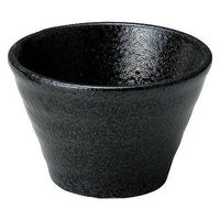 金正陶器 ゆらり黒結晶 ソバ千代口小鉢 28-484-668-mi 1セット(6個)（直送品）