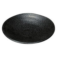 金正陶器 ゆらり黒結晶 4.5寸皿 28-484-718-mi 1セット(6個)（直送品）