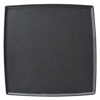 金正陶器 フィノブラック 25.5cmスクエアープレート 28-556-078-ka 1個（直送品）