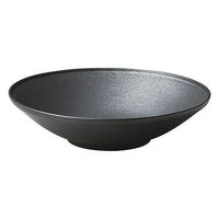 金正陶器 フィノブラック 20cm 浅ボール 28-556-098-ka 1セット(3個)（直送品）