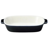 金正陶器 カントリーサイド ネイビーブルー オブロングラタン 28-567-268-ko 1セット(3個)（直送品）