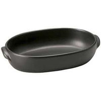 金正陶器 ブラックセラム 新型オーバルグラタン 中 28-602-078-su 1個（直送品）