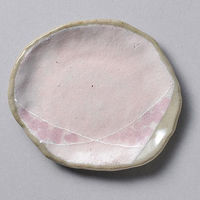 金正陶器 ピンク色十草 タタラ コーヒー皿 (皿のみ) 28-609-288-ka 1セット(6個)（直送品）