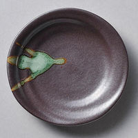 金正陶器 手造り 黒鉄砂 コーヒー受皿 (皿のみ) 28-610-408-ho 1セット(6個)（直送品）