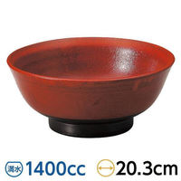金正陶器 赤ゆず 反型 6.5ラーメン丼 28-678-048-ka 1個（直送品）
