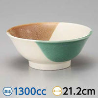 金正陶器 三彩7.0 反高台丼 28-678-078-te 1個（直送品）