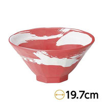 金正陶器 極刷毛赤八角 6.3丼 28-678-148-ka 1個（直送品）