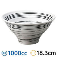 金正陶器 白うずライン6.0反丼 28-679-068-ho 1個（直送品）