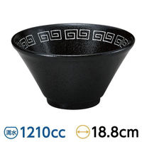 金正陶器 シルバー雷門 黒切立深口6.3丼 28-680-108-ka 1個（直送品）