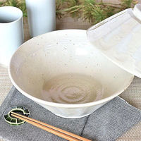 金正陶器 白粉引 しのぎ6.3ラーメン丼 28-682-218-tu 1セット(6個)（直送品）