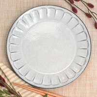 金正陶器 黒陶削ぎ23丸プレート 31-31209-081 1セット(3個)（直送品）