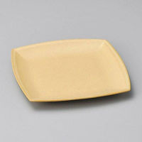 金正陶器 イエロー窯変マット13cm角皿 31-36613-321 1セット(6個)（直送品）