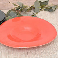 金正陶器 赤釉ハット型盛鉢 31-37703-081 1個（直送品）